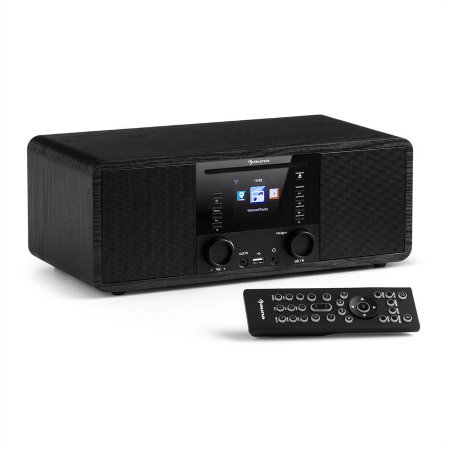 AUNA IR-190 Internet-Radio, Internet Radio, Schwarz Bluetooth