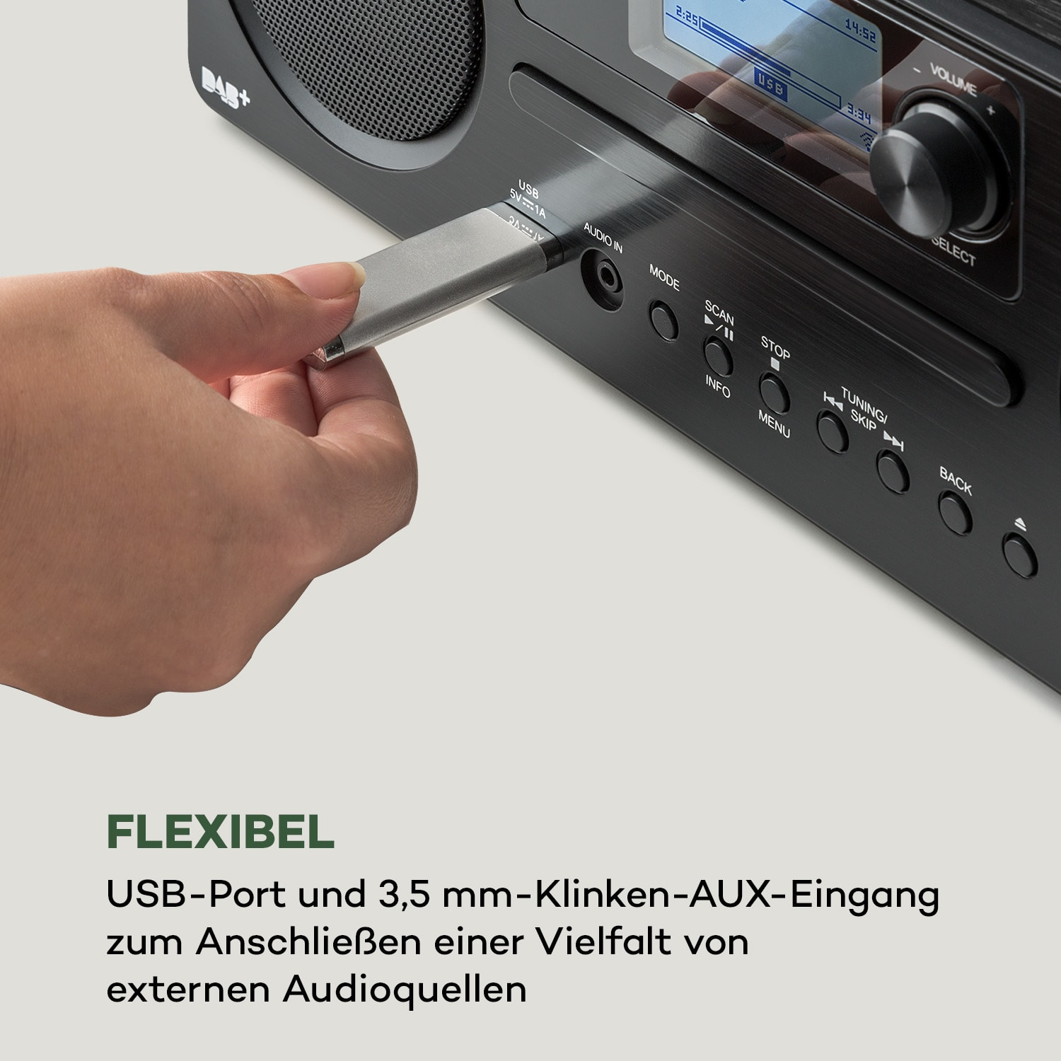 AUNA Worldwide CD Internet-Radio, Radio, Bluetooth, Schwarz Internet