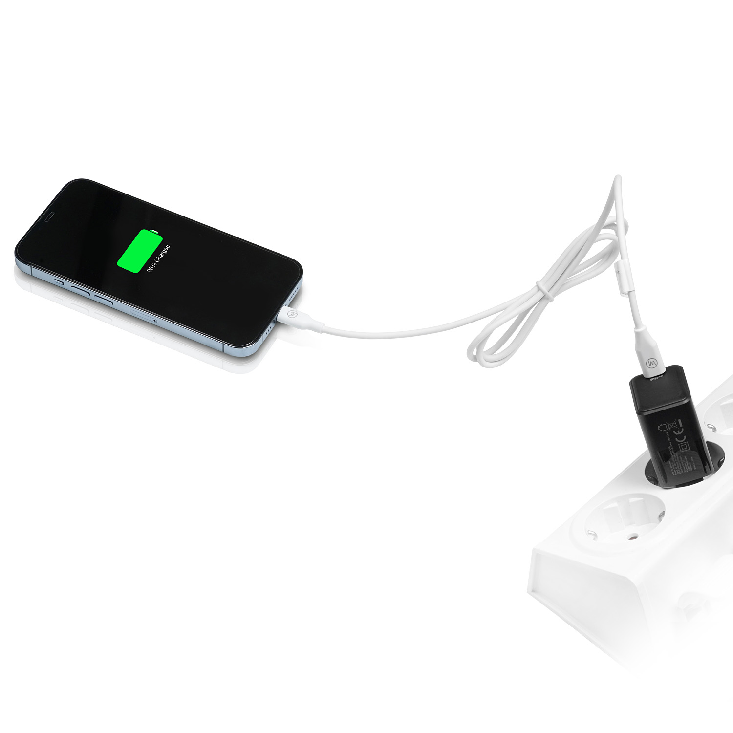 WICKED CHILI 20W Netzteil 14 auf Netzteil Lade-Set USB-C 1m Fast für / 13 / / C Lightning mit USB 12 iPhone 11 Ladekabel Charge