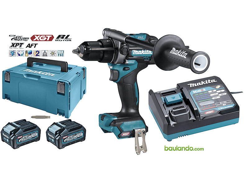 MAKITA HP001GM201 XGT 40Vmax 2x4Ah + DC40RA + Makpac ...
