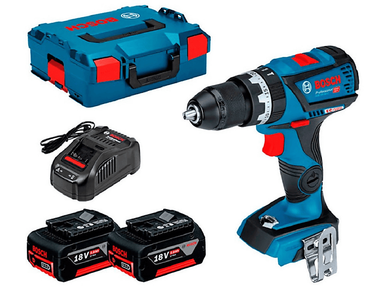 Taladro Percutor Bosch Professional GSB 18V-60 C - 60 Nm, 1900 Rpm, Sin Batería, En Maletín L-BOXX