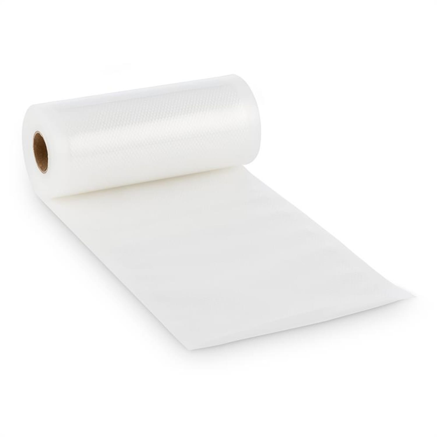 Rotolo di plastica trasparente per sigillatrice sottovuoto.
