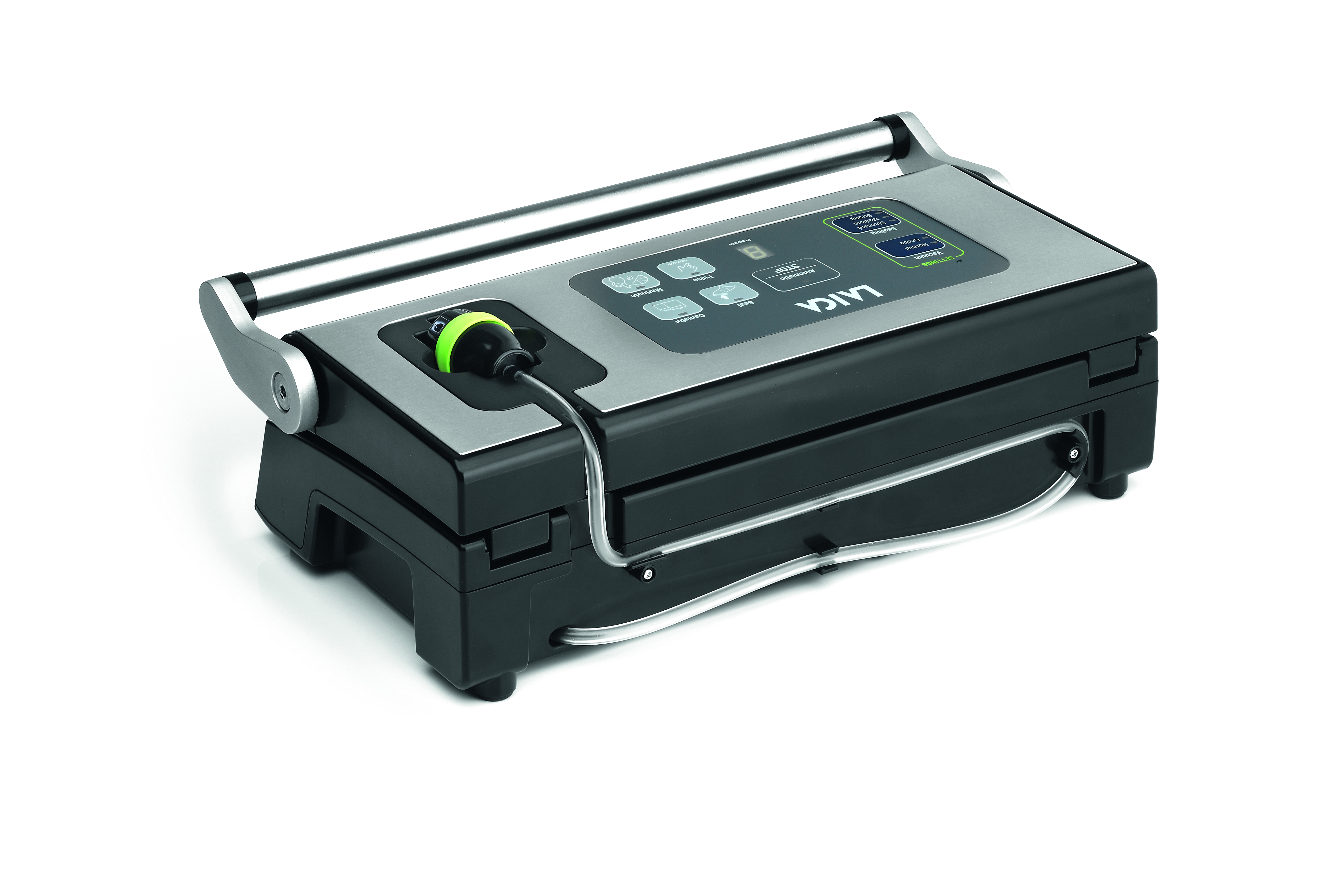 Zgrzewarka próżniowa na białej powierzchni.