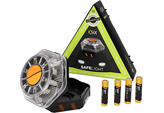 luz de emergencia V16 - KSIX Luz de emergencia V16 Ksix, Safe Light, Articulada, Homologada DGT, Modo linterna, Pilas incluidas