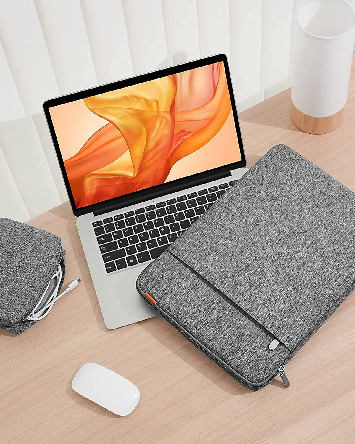 grey Air Rundumschutz MacBook Polyester, 2023 Zoll Hülle Schutzhülle für Sleeve Laptoptasche für 14 Notebooktasche 360° INATECK Apple,Microsoft,HUAWEI,Lenovo,HP,Acer,Asus,Dell,SAMSUNG Laptops/15,3 M2
