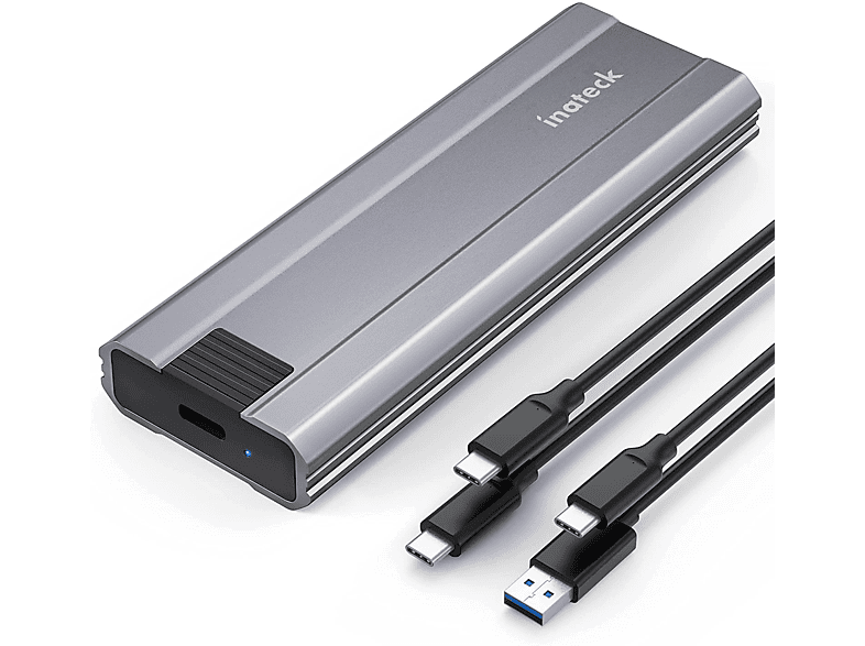 INATECK NVMe M.2 Gehäuse, 10 Gbit/s, unterstützt M.2 NVMe und SATA SSD Festplattengehäuse, grey