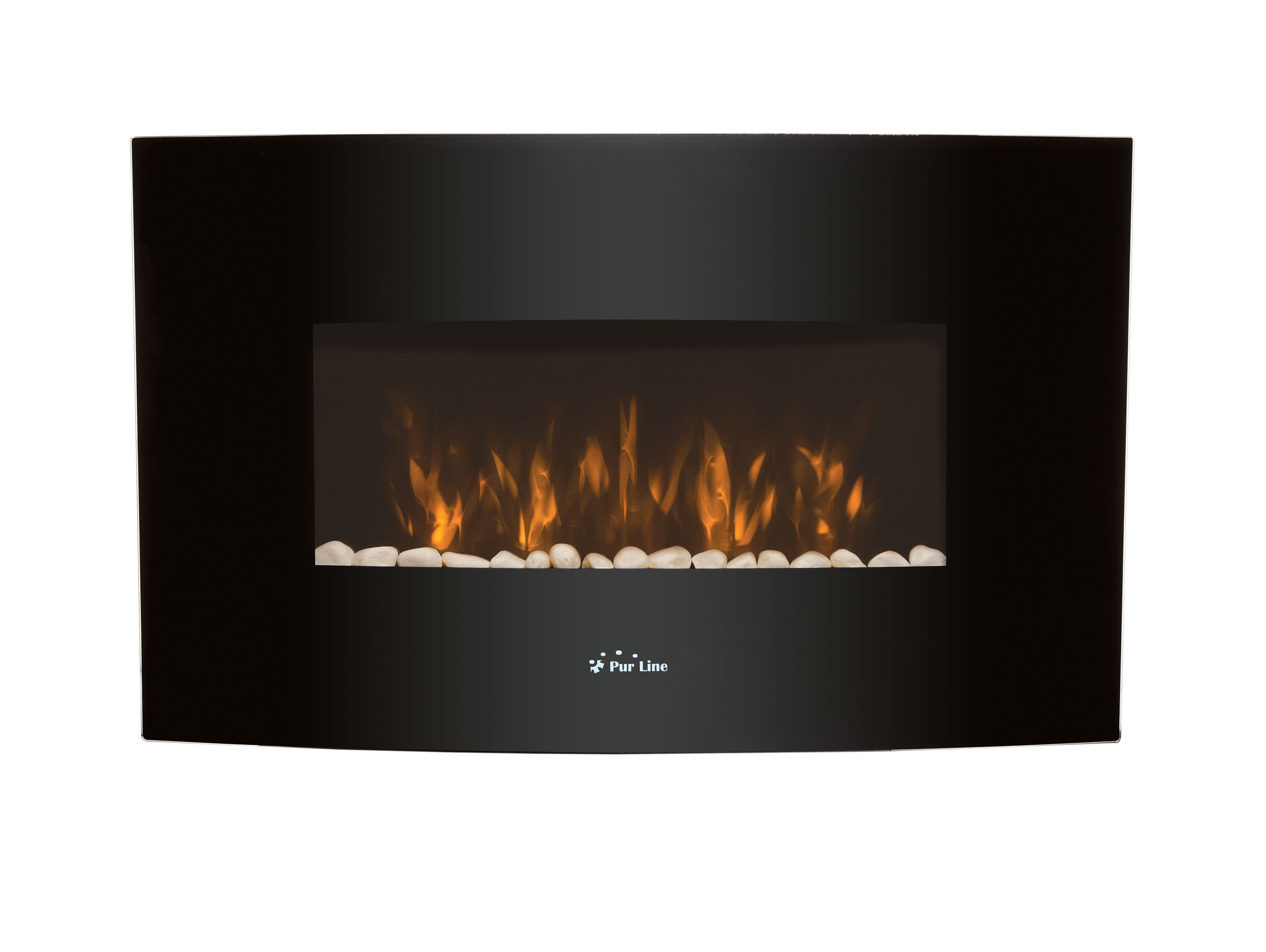 Chimenea Eléctrica Purline che440 2000 w cristal curvo con mando distancia 10002000w 2000w