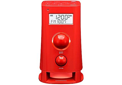 RADIO  - Sangean K-200 Rojo Radio Despertador Digital Am Fm Pantalla Lcd 2.5'' SANGEAN, Rojo