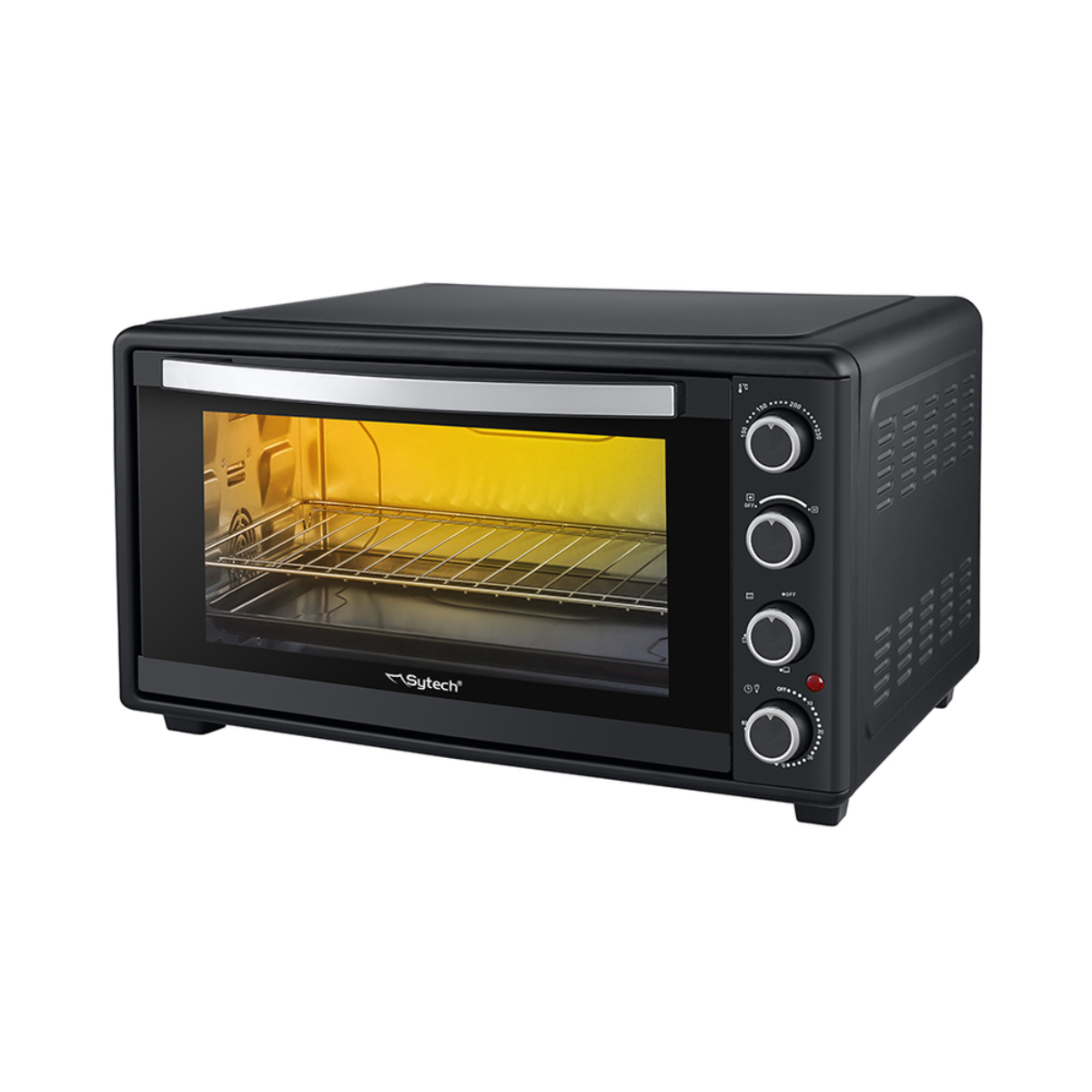 Horno Electrico, 60 Litros, Convección, Luz, 2000w., Negro - SYOV600 SYTECH, 60 l, Negro