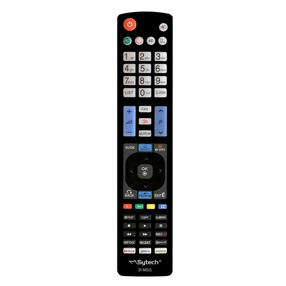 Mando Distancia Universal televisores lg sytech symdlg para tv netflixamazon negro teclas amazon compatible con