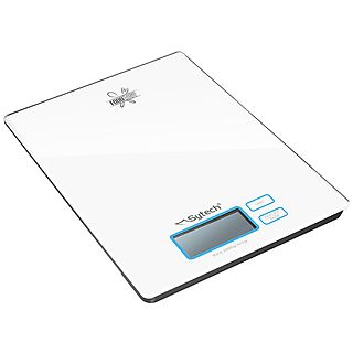 Bascula De Cocina Digital, Diseño slim, 5 Kg, Blanco - SYTECH SYBS516BL, 5 kg, Blanco