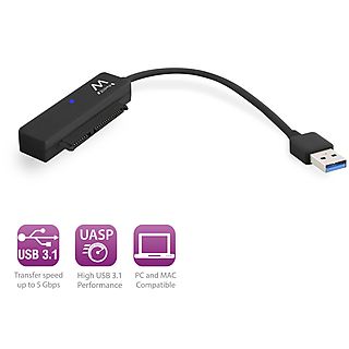 cable  - Ewent adaptador SATA 2,5" A USB 3.1 EWENT, Negro
