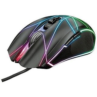 Ratón - TRUST Trust Gaming Ratón Gamer RGB LED GXT 160X Ture, Mouse Gaming, 7 Botones Programables, Wired, Negro