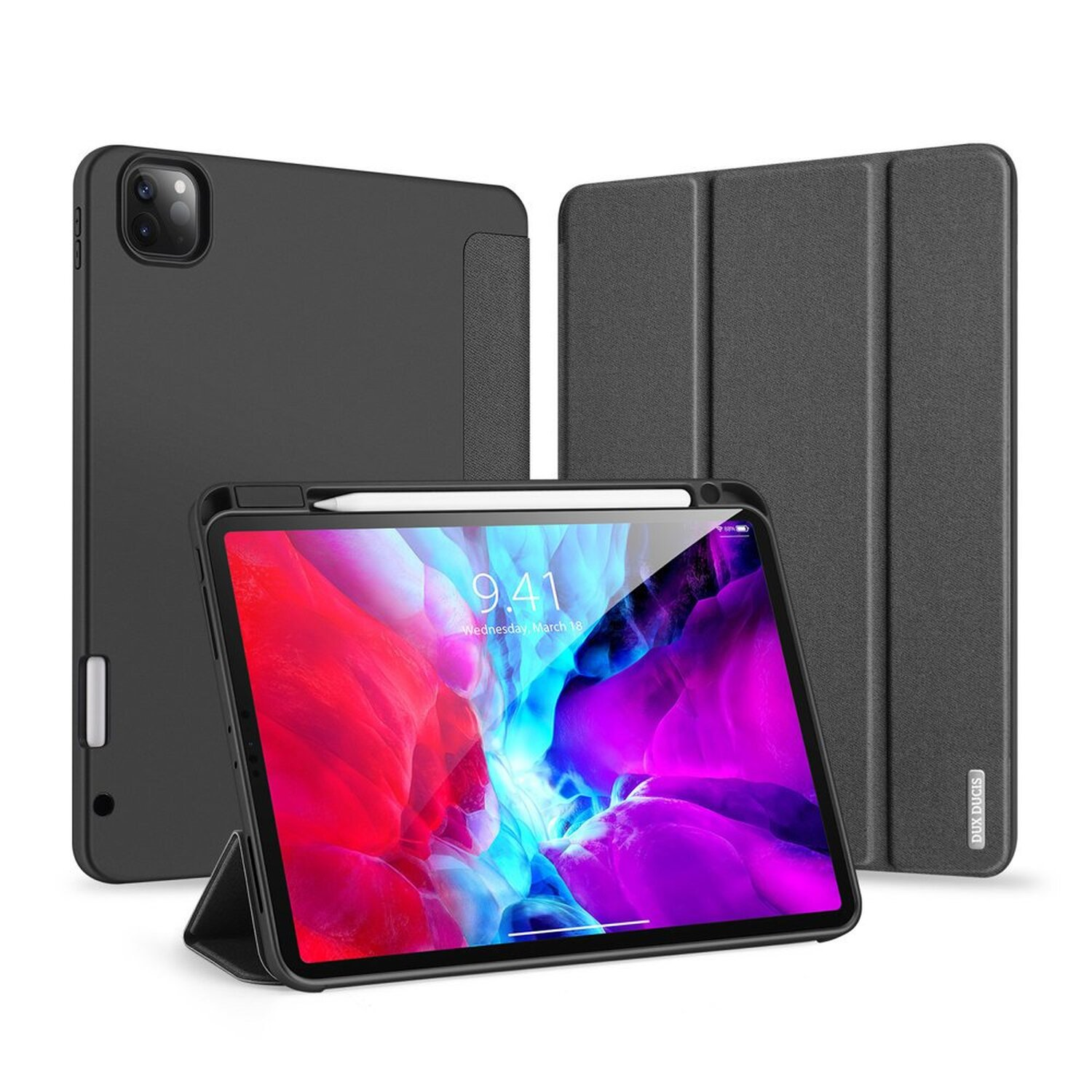 MOSISO Tablet-Hülle Für IPad Pro 13 M4/Air 13 M3 – Gesteppte Tasche Mit 2 Fronttaschen, Antikes Grün, Schützt Auch Mit Magic Keyboard