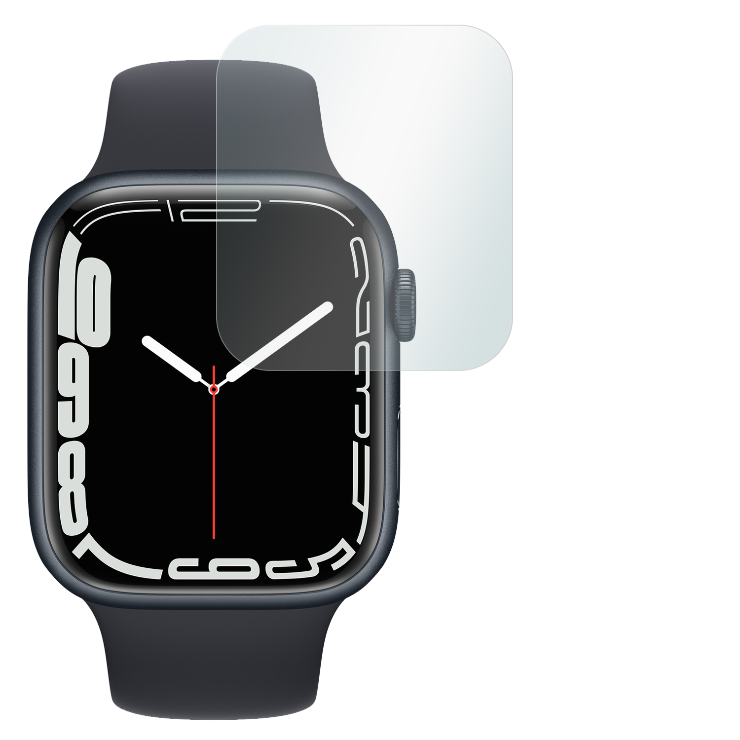 | (45 Crystal 8 Apple Series (45mm) SLABO Displayschutzfolie 4x 7 Watch Series Watch Clear Displayschutz(für mm))