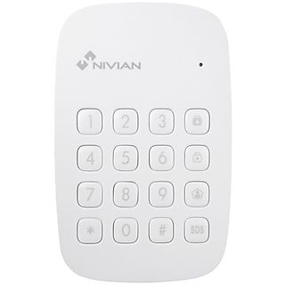 Accesorio sistema alarma  - Teclado inalámbrico compatible con Alarma Nivian NIVIAN, Blanco