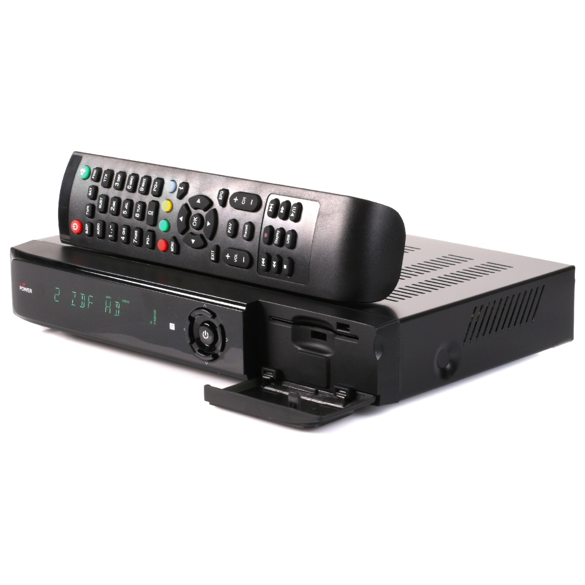 DVB-S2, UHD, Receiver, DVB-S2X, DVB-S, H.265, 2160p, Digitaler ANKARO (HDTV, Satelliten mit 4K, aVA HD DVB-S2 Receiver ANK PVR-Funktion, PVR, IPTV schwarz)