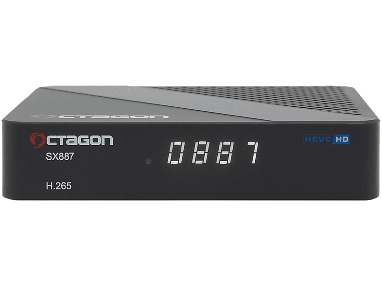 OCTAGON Octagon SX887 Full HD 1080p H.265 LAN Linux IP-Receiver Mediaplayer (Schwarz)