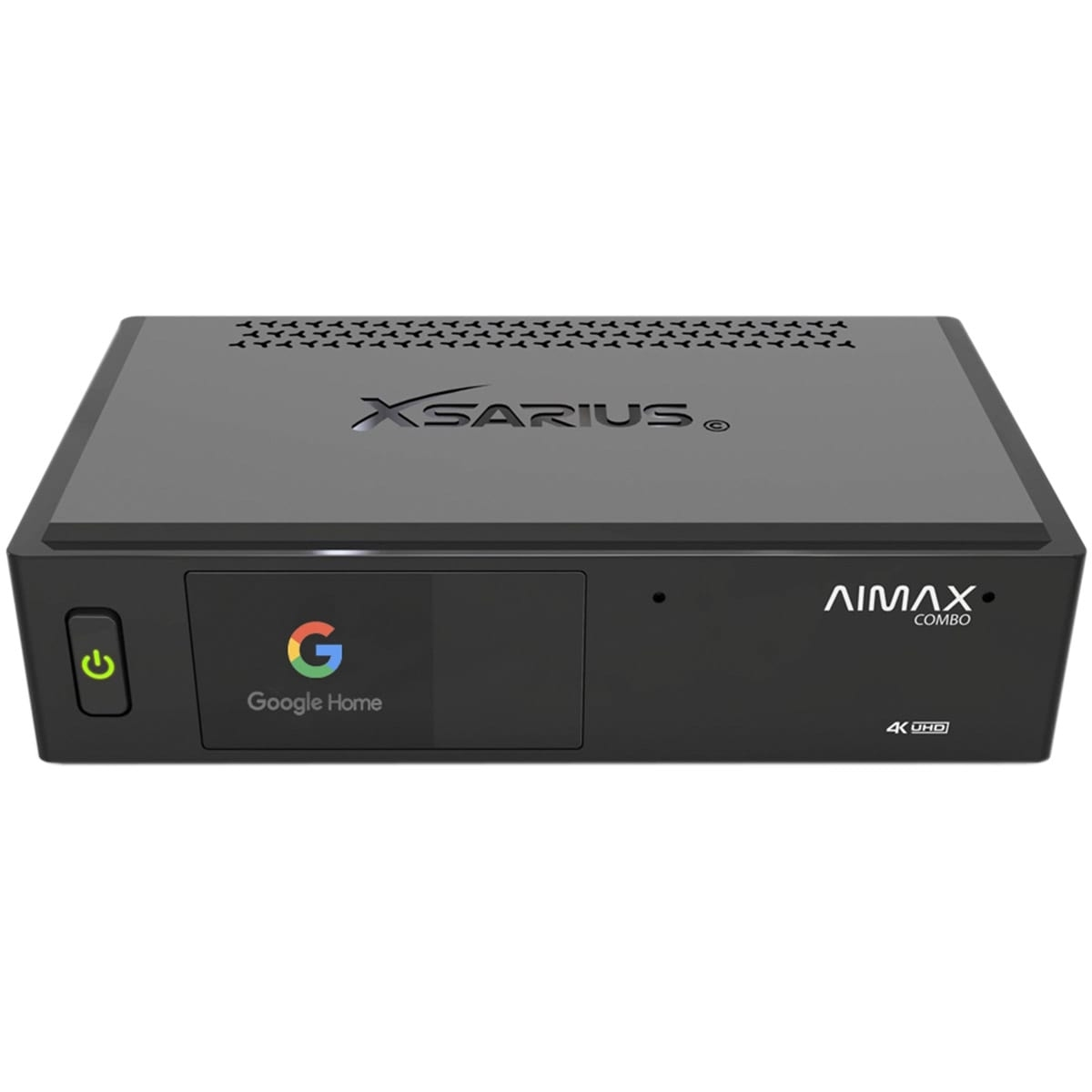 XSARIUS AIMAX COMBO 4K Mediaplayer (Android Kabel Schwarz) DVB-S2X Hybrid Sat MicroSD) 8.0, DVB-C AI, Sat & 4K (PVR-Funktion, UHD Dual-WiFi, IP-Receiver
