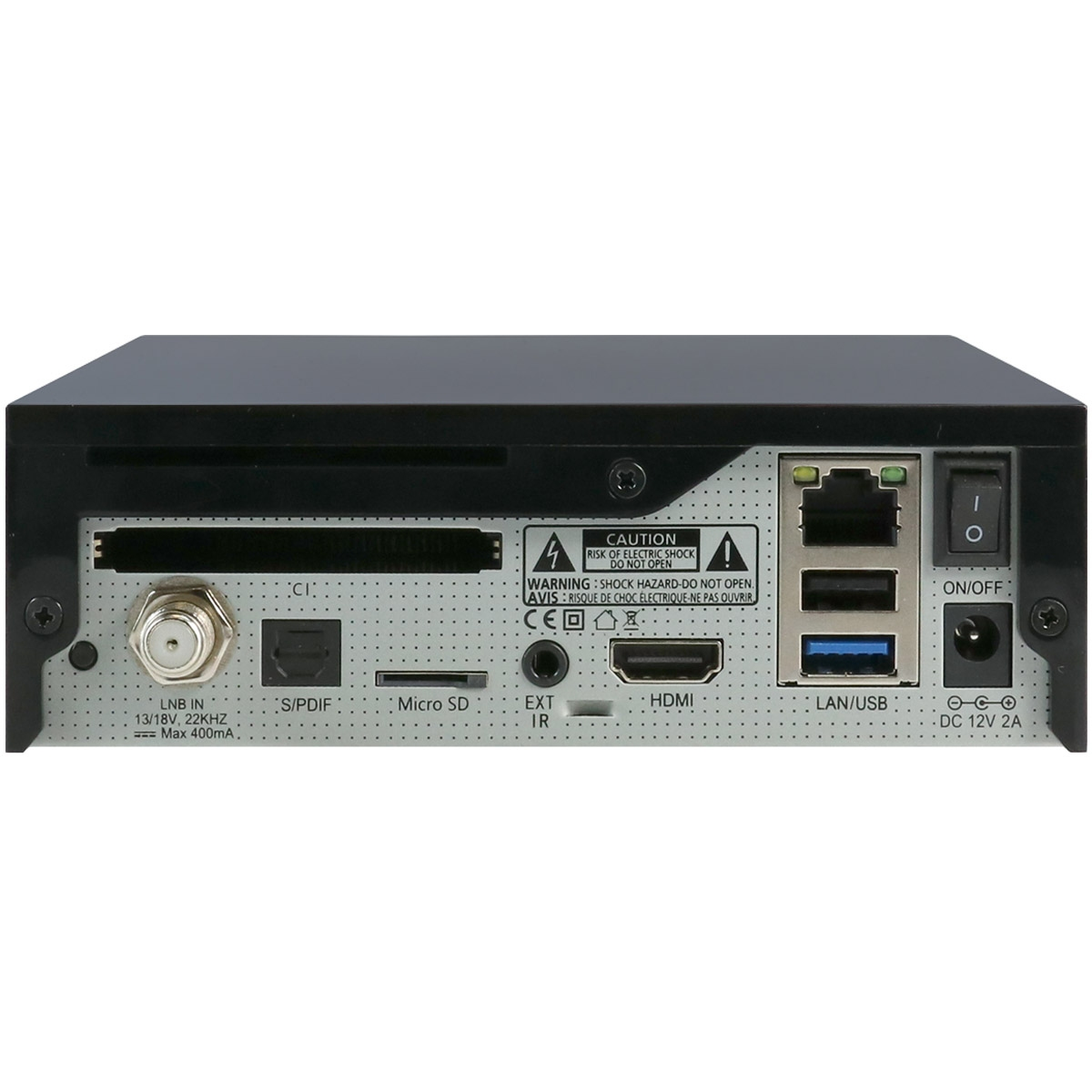 AB-COM PULSe 4K HDR10 E2 UHD 64GB CI 4K Sat Receiver MicroSD (PVR-Funktion=optional, Sat-Receiver LAN Mini 1xDVB-S2X UHD schwarz) Linux