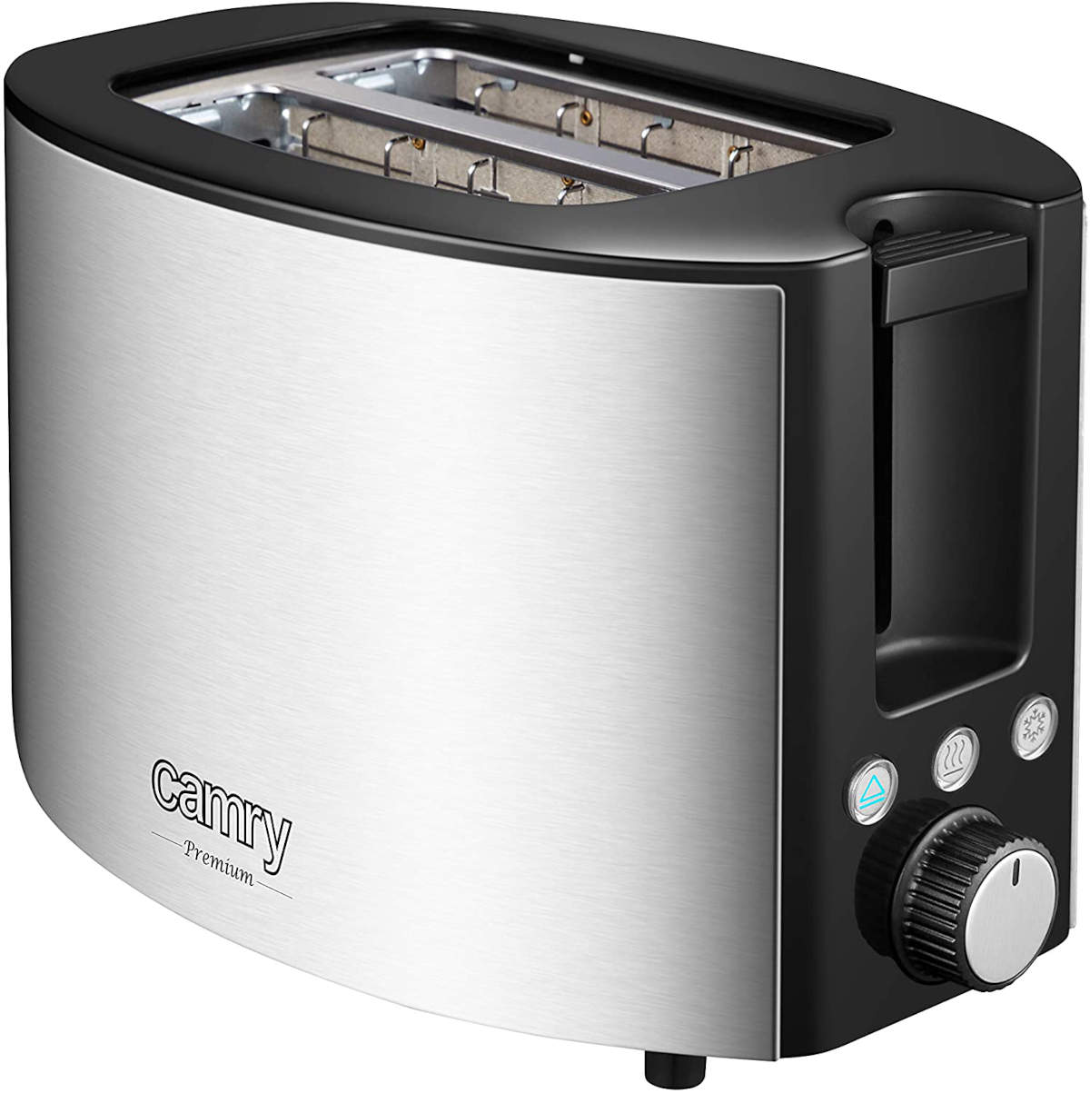 CAMRY CR3215 2) Brötchen-Aufsatz Toaster Schlitze: (850 Silber Watt, mit