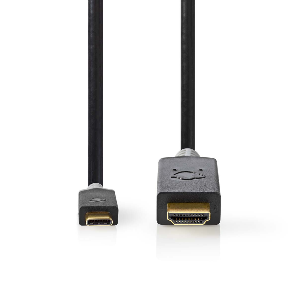 Cavo da HDMI a Micro USB. Un'estremità è HDMI e l'altra Micro USB. Cavo nero.