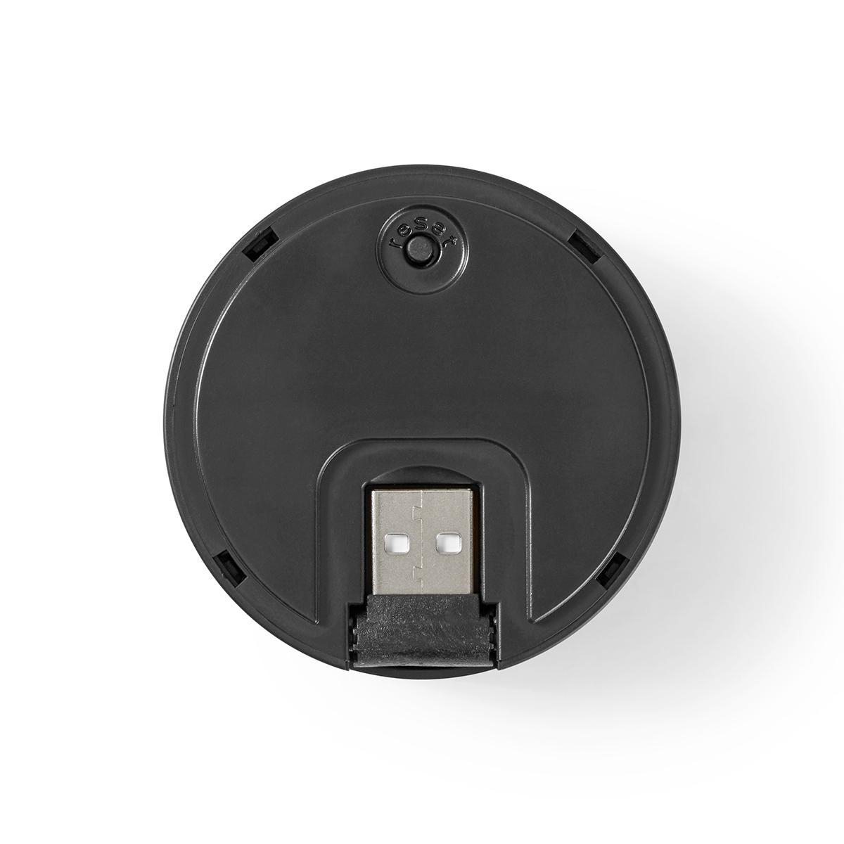 Schwarzer USB-Adapter mit einem USB-Anschluss. Weißer Hintergrund.