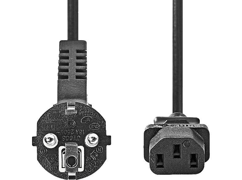 NEDIS CEGP10000BK30, Stromkabel, Schwarz | Handy Kabel & Adapter