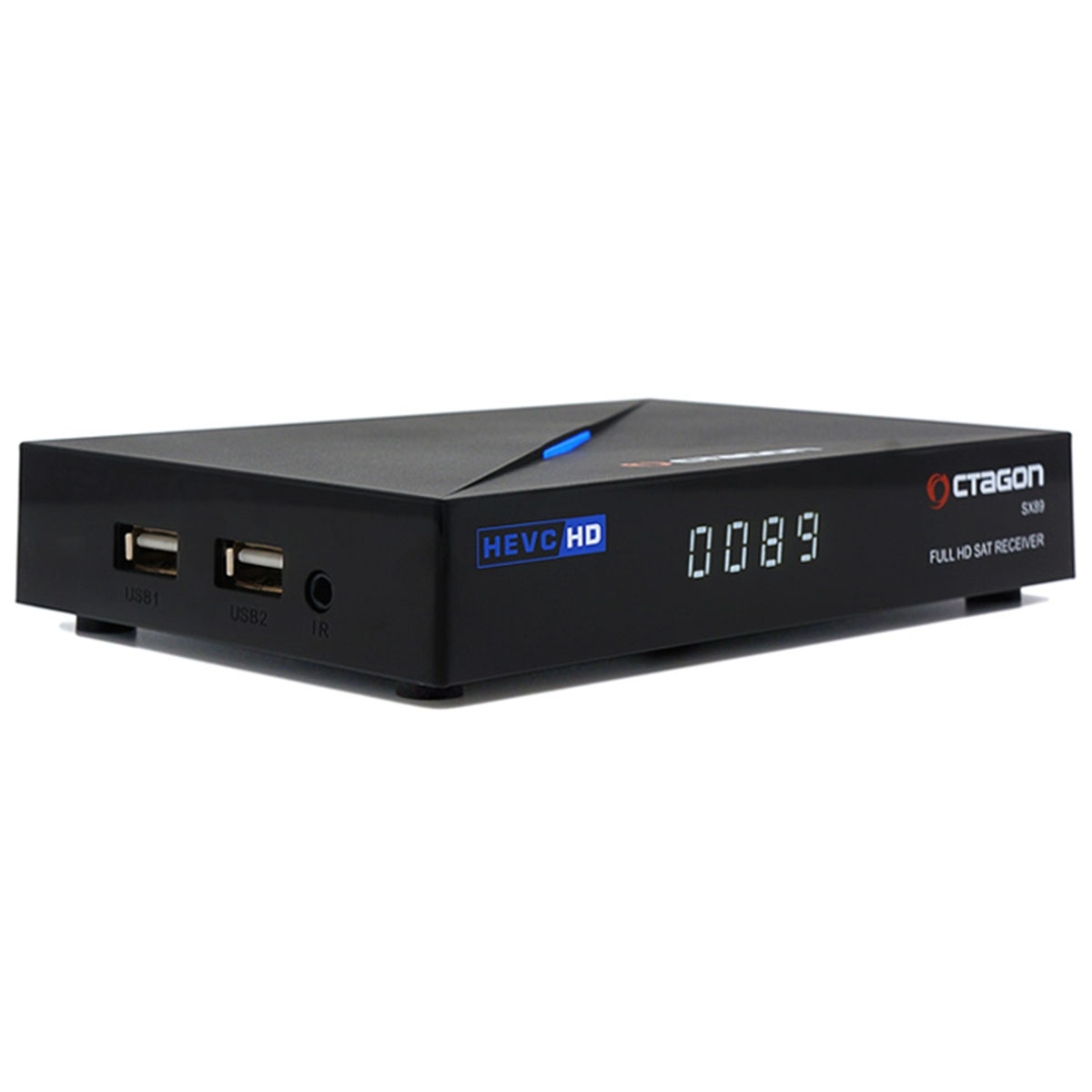 SX89 HD IP Receiver Sat Receiver Full Sat Linux (Schwarz) H.265 Tuner IP OCTAGON LAN HDMI DVB-S2