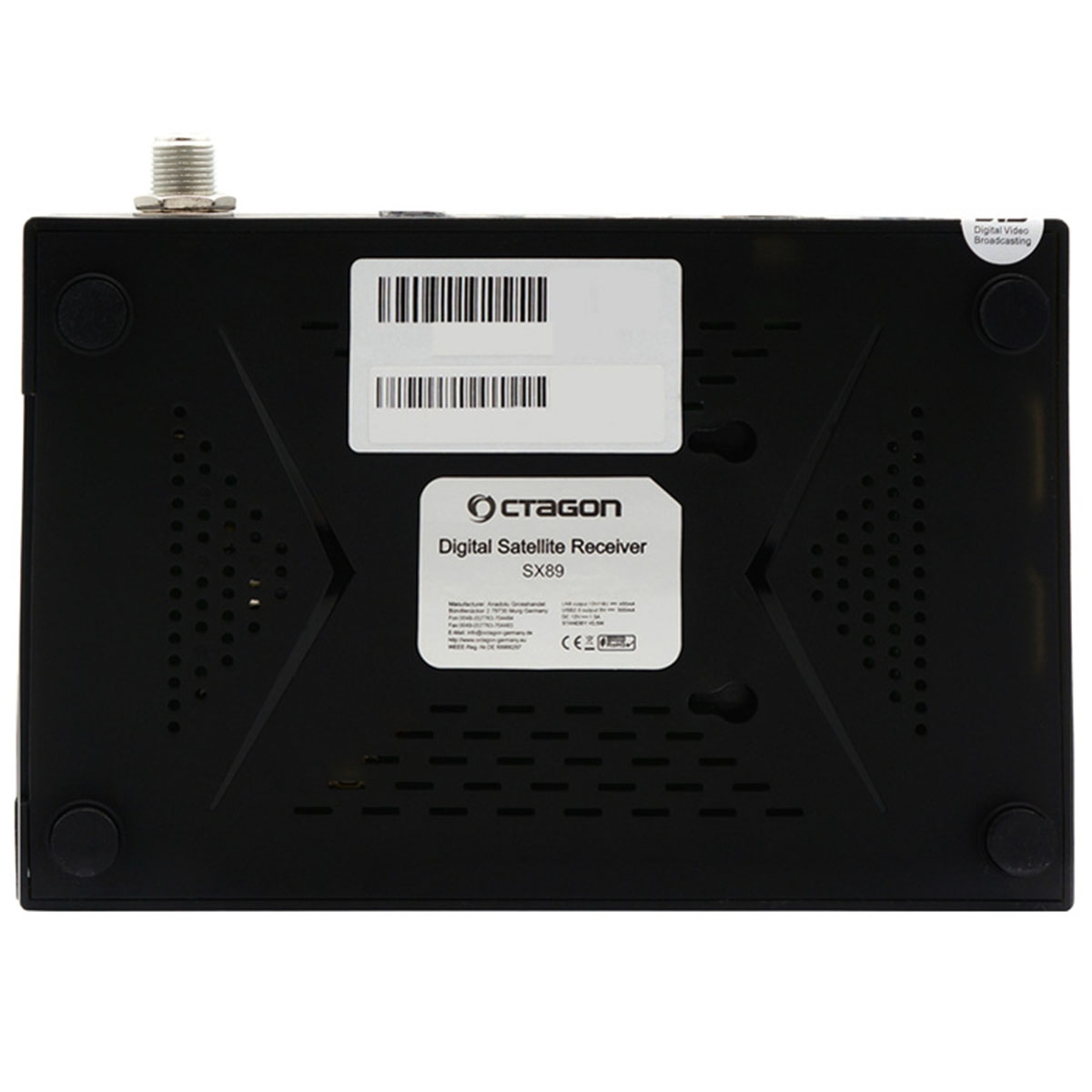 Full IP Receiver Receiver IP LAN Sat (Schwarz) Linux H.265 Sat HD SX89 OCTAGON Tuner DVB-S2 HDMI