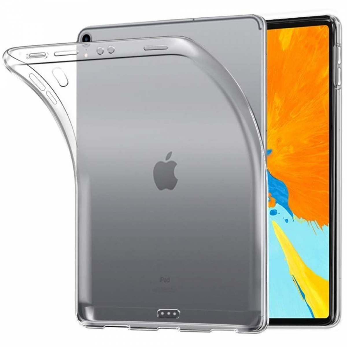 Urethan, CASEONLINE Tablethülle Transparent Backcover Thermoplastisches für Apple Clear