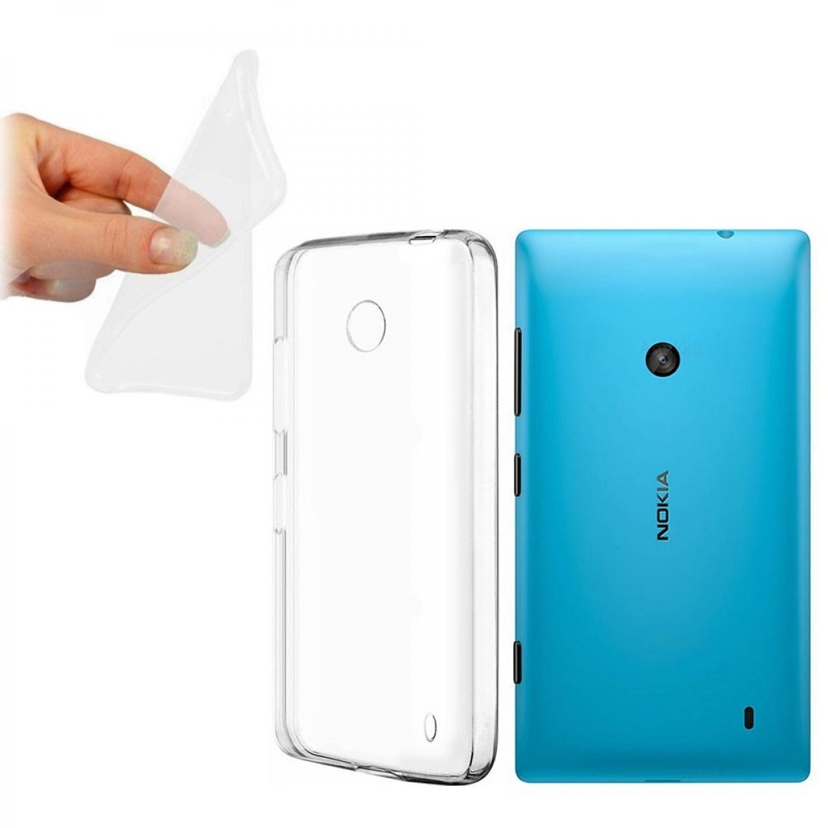 Nokia, CA4, Lumia Backcover, 520, Transparent CASEONLINE