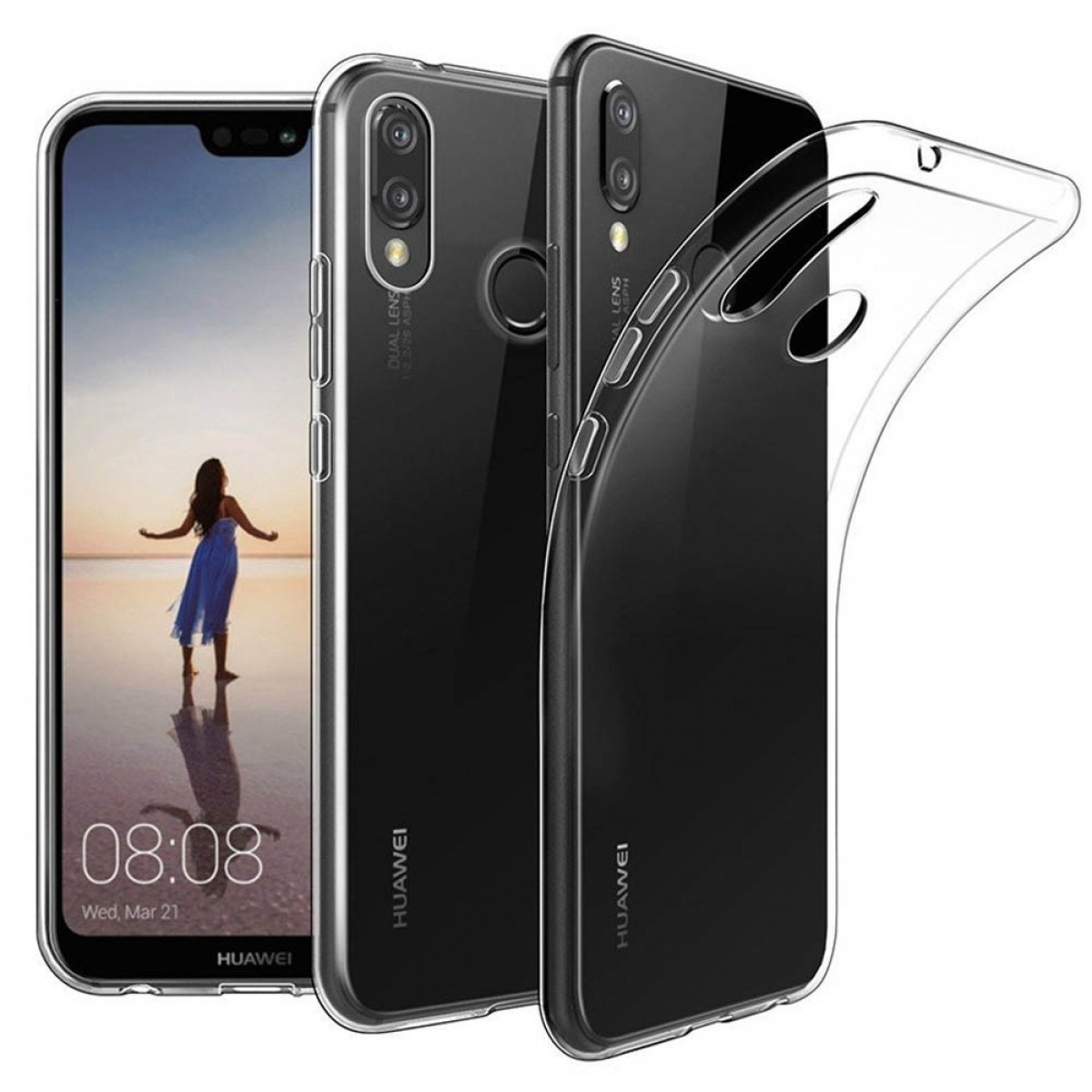 CASEONLINE CA4, Backcover, P20 Transparent Huawei, Lite