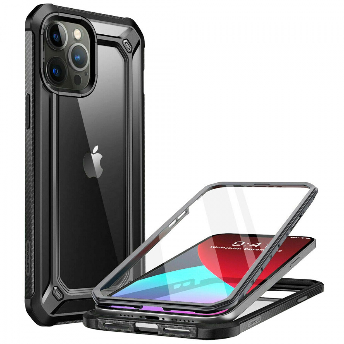 Apple, Cover, Schwarz SUPCASE 12, UB iPhone Exo, Full