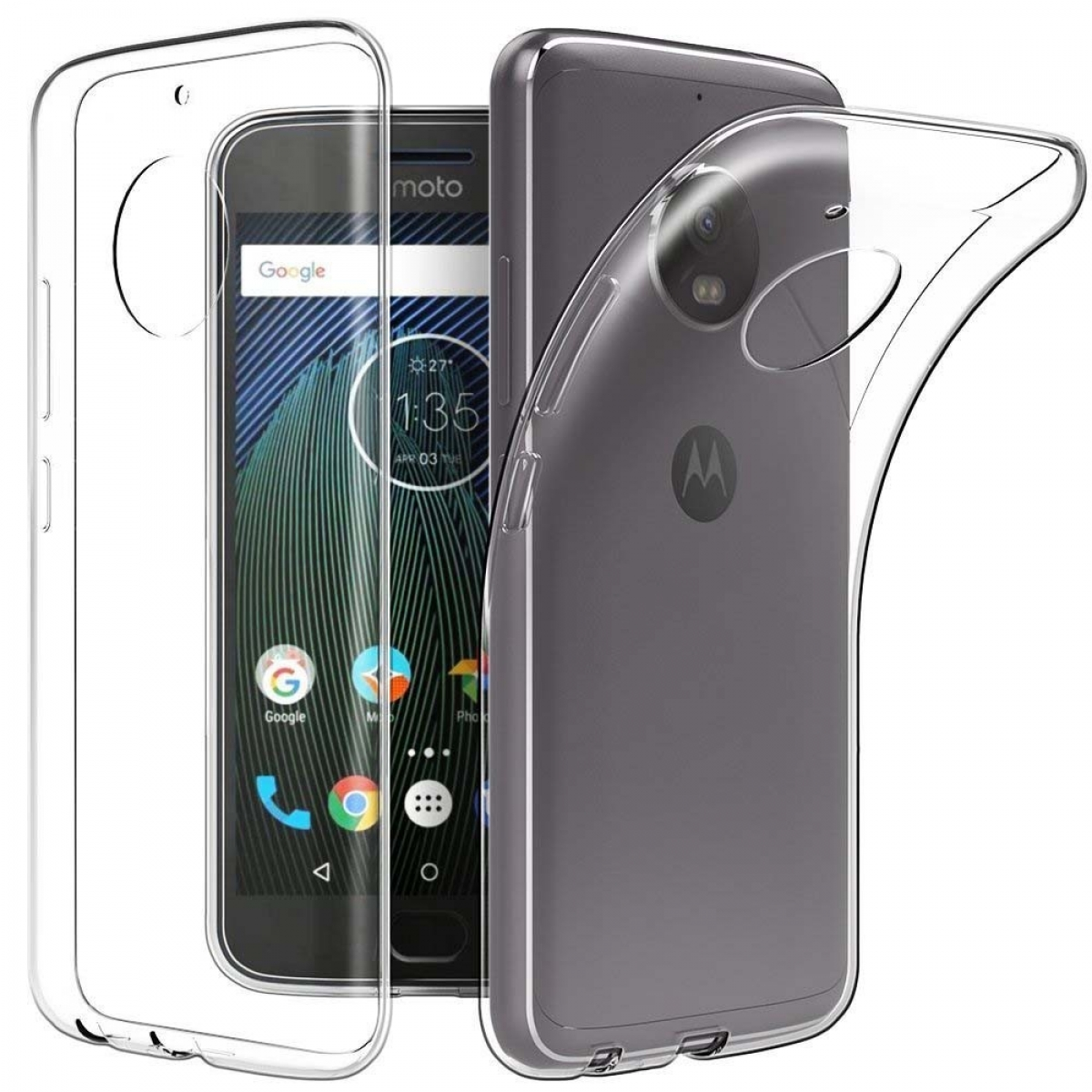 CASEONLINE CA4, Backcover, Motorola, Plus, Moto G5s Transparent