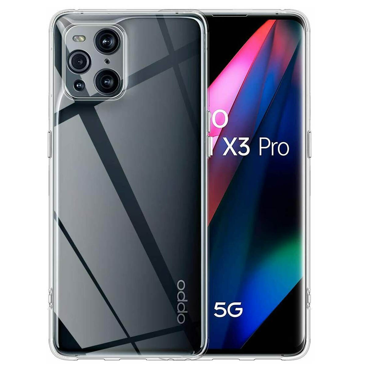 Backcover, CA4, CASEONLINE Oppo, Transparent 5G, Pro X3 Find