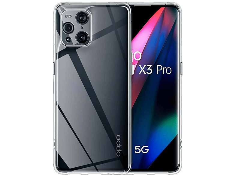 Pro X3 Backcover, Find 5G, Oppo, CASEONLINE Transparent CA4,