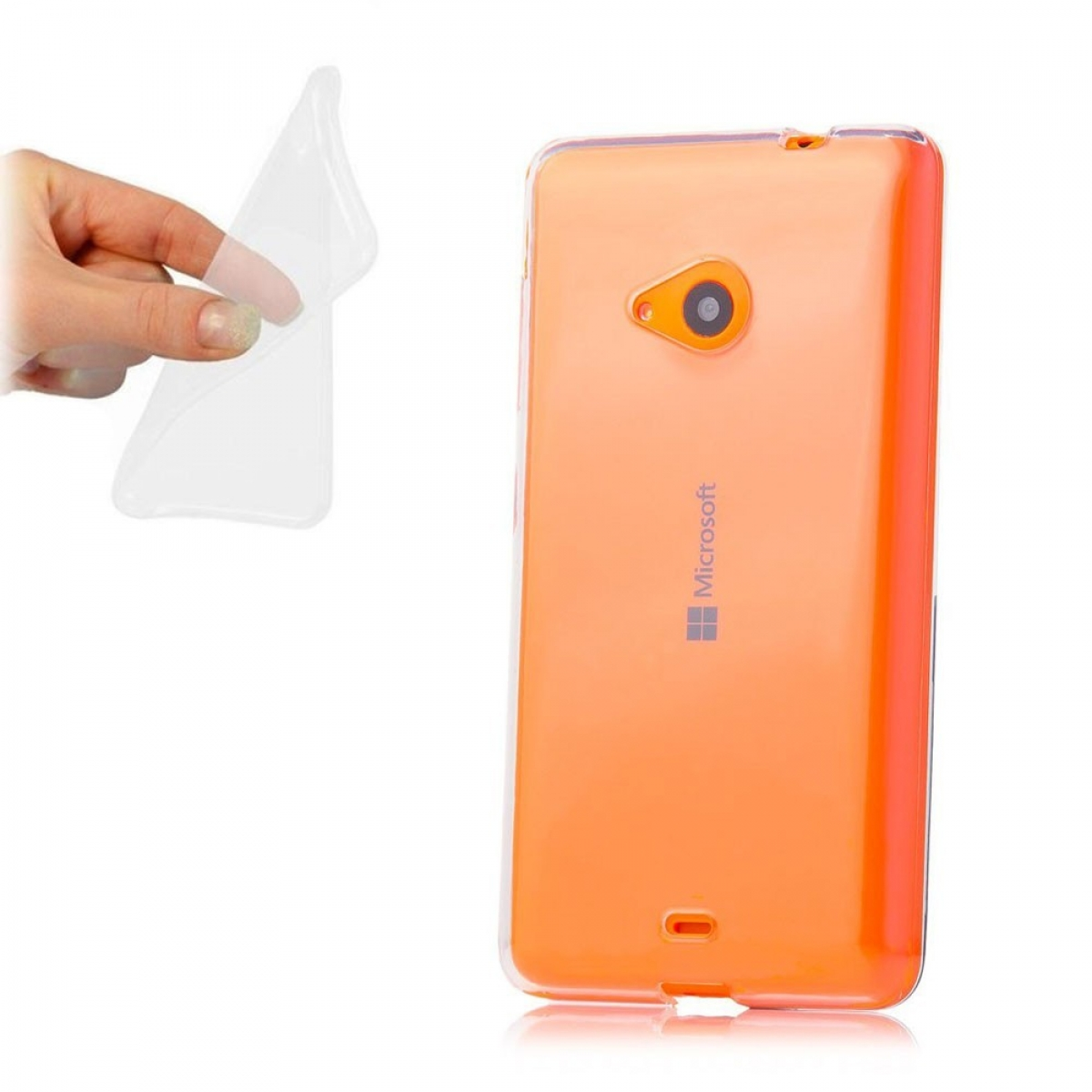 Backcover, Lumia CASEONLINE 535, Microsoft, Transparent CA4,