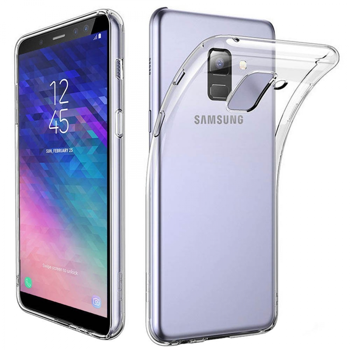 Galaxy Plus A6 (2018), CASEONLINE CA4, Backcover, Transparent Samsung,