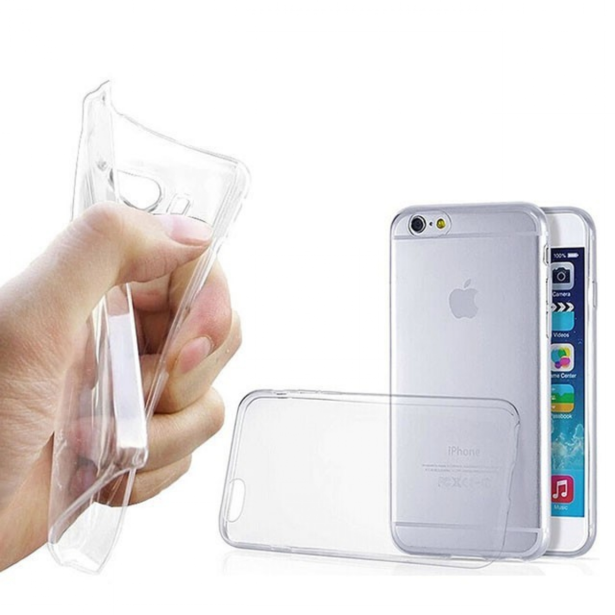 Transparent Apple, CA4, iPhone CASEONLINE Backcover, 6 Plus,
