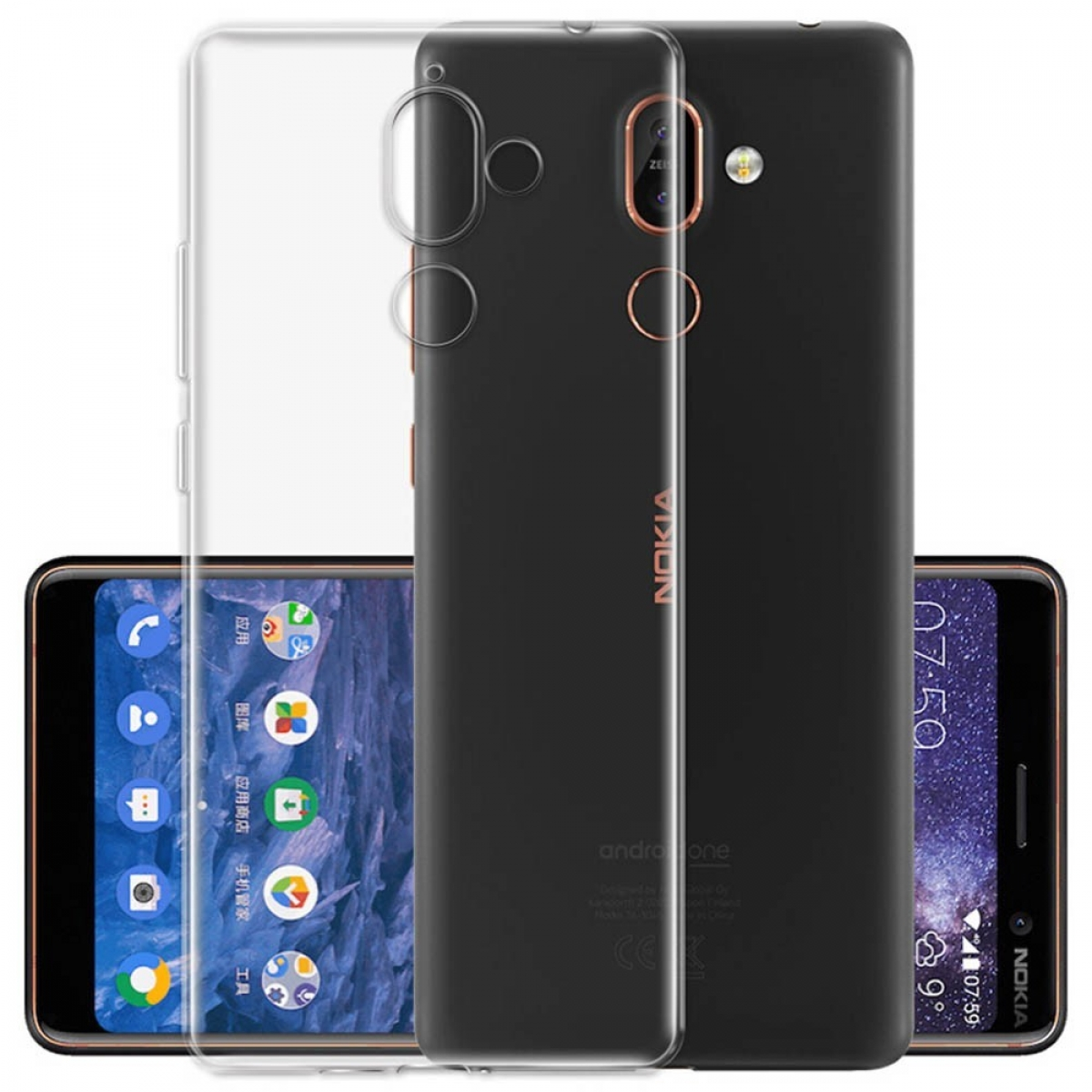 Nokia, Transparent 7 CA4, Plus, Backcover, CASEONLINE