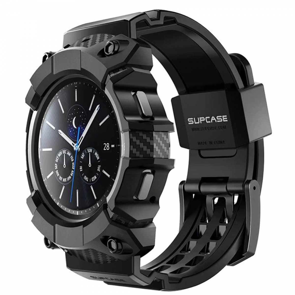 SUPCASE UB Pro, Ersatzarmband, Samsung, 4 (46mm), Galaxy Watch Classic Schwarz
