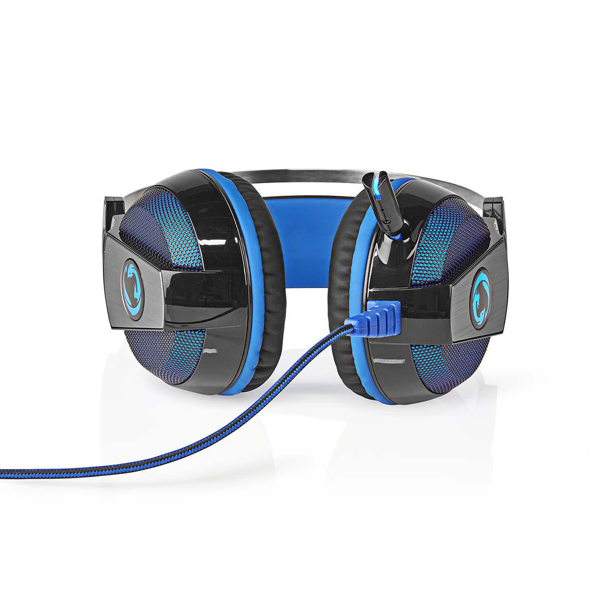 blau / NEDIS Gaming-Headset schwarz 500BK, On-ear