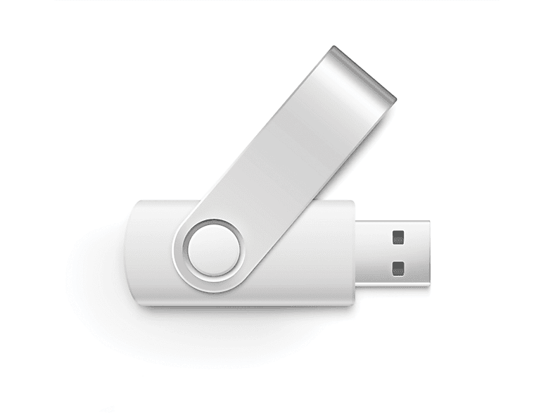 USB GERMANY Swivel 4GB USB-Stick (Weiß, 4 GB)
