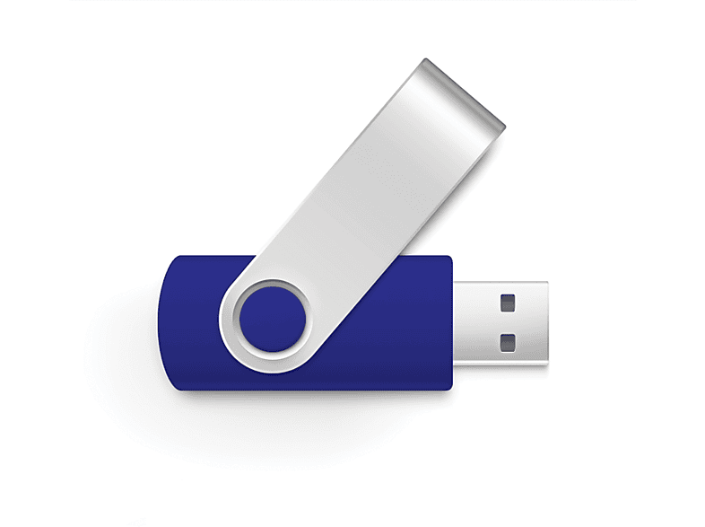 USB GERMANY Swivel USB-Stick 4 4GB GB) (Blau,