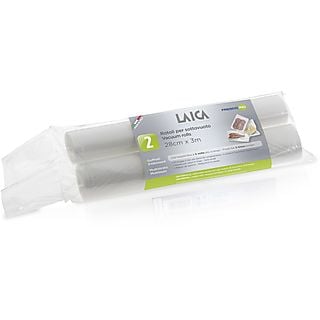 Bolsas de envasado - LAICA 1 pack de 2 rollos de 28x300 cm. para hacer bolsas de vacío LAICA VT3505, Libres de BPA