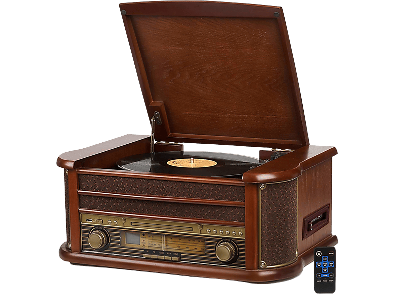 CYBERLUX CL-3010 Plattenspieler Nostalgie Musikanlage Kompaktanlage Retro (Bolton Brown) | Kompaktanlagen & Audiosysteme