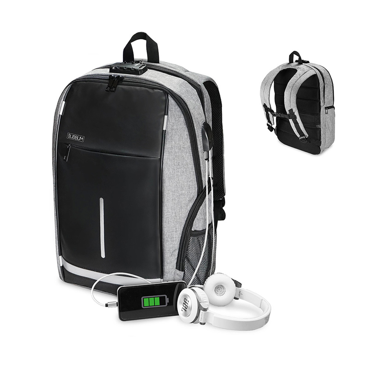 Subblim Business Lock mochila para hasta 16 negragris antirrobo urban backpack ordenador grisnegro greyblack 1640.64cm 46 subbp2bl1000 portatil