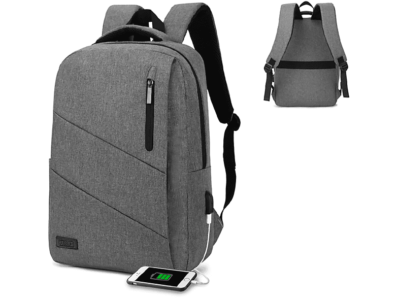 1 Mochila Backpack Portátil - Mochila Ordenador 15,6" - SUBBLIM City Backpack Gris SUBBLIM, Oxford | MediaMarkt