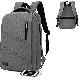 1 Mochila Backpack para Portátil  - Mochila para Ordenador Portátil 15,6" - SUBBLIM City Backpack Gris SUBBLIM, Oxford, No disponible Gris